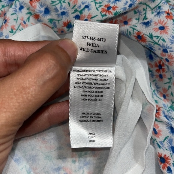 Rails Frida Midi Ruffle High Low Dress Wild Daisies Floral Small - Picture 10 of 10